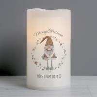 Personalised Scandinavian Christmas Gnome LED Candle Extra Image 1 Preview